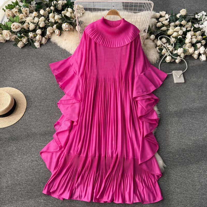 Exquisite Ruffles Loose Long European and American Style Dress Rose Red One size
Exquisite Ruffles Loose Long European and American Style Dress Rose Red One size