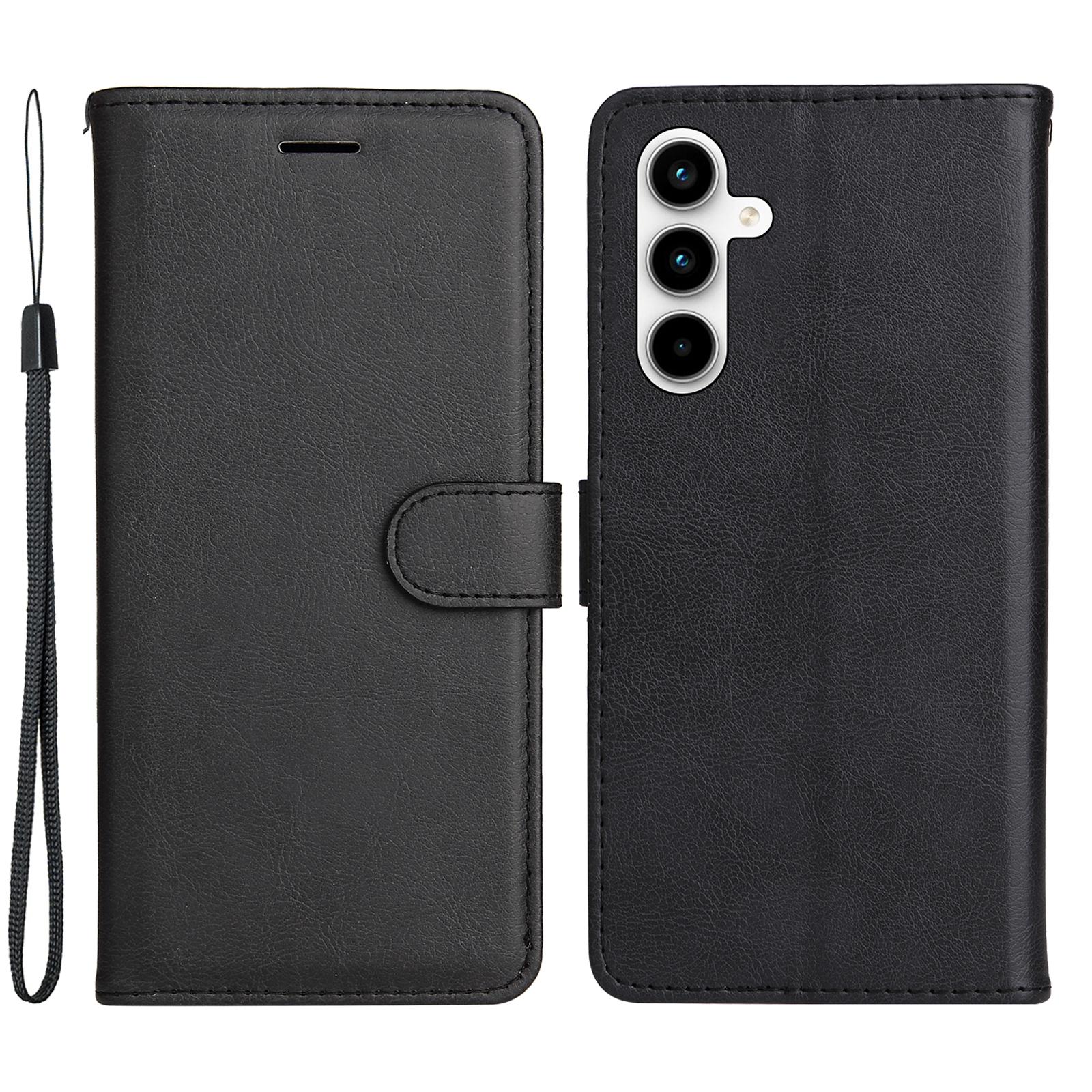 For Samsung Galaxy A35 5G Case Solid Color Leather Mobile Cover Wallet Stand with Strap Black
For Samsung Galaxy A35 5G Case Solid Color Leather Mobile Cover Wallet Stand with Strap Black