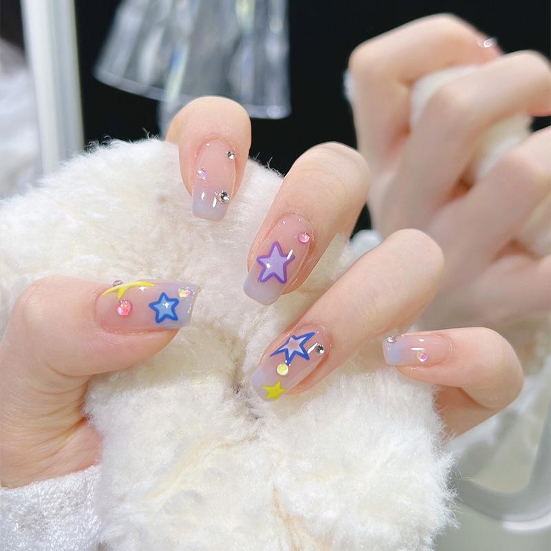 Colorful Macaron Star Nail Stickers - Cute, Trendy, Removable Candy Series Glue Edition
Colorful Macaron Star Nail Stickers - Cute, Trendy, Removable Candy Series Glue Edition
