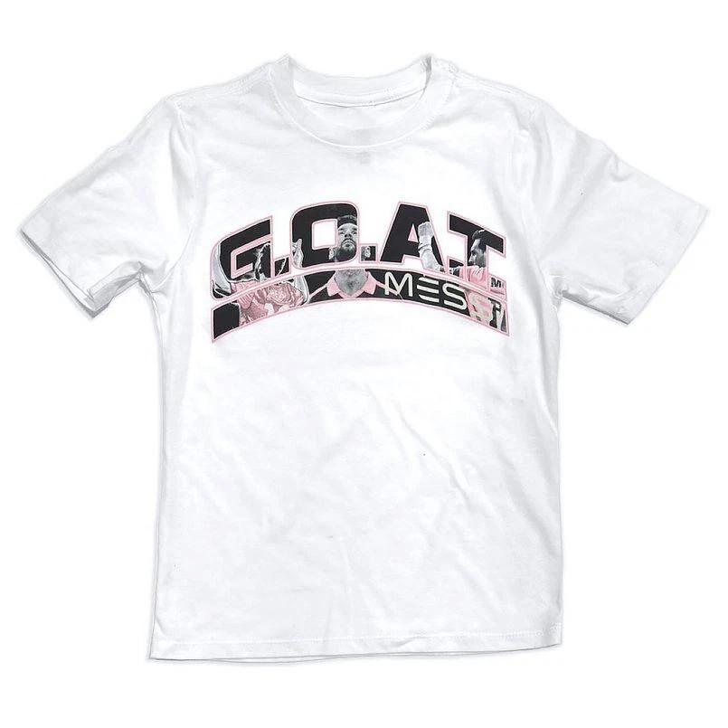 Messi G.O.A.T. Arch Boys T-Shirt in White or Blue. Boy s Sizes 2T-XL. Brand New! 140
Messi G.O.A.T. Arch Boys T-Shirt in White or Blue. Boy s Sizes 2T-XL. Brand New! 140