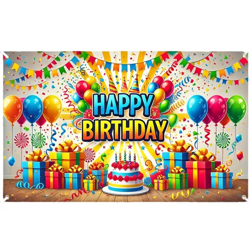 2D Bright Colorful Birthday Banner Backdrop Balloon Cake Flag Happy Birthday Party Decor Background 47.2x31.5inch/120*80cm
2D Bright Colorful Birthday Banner Backdrop Balloon Cake Flag Happy Birthday Party Decor Background 47.2x31.5inch/120*80cm
