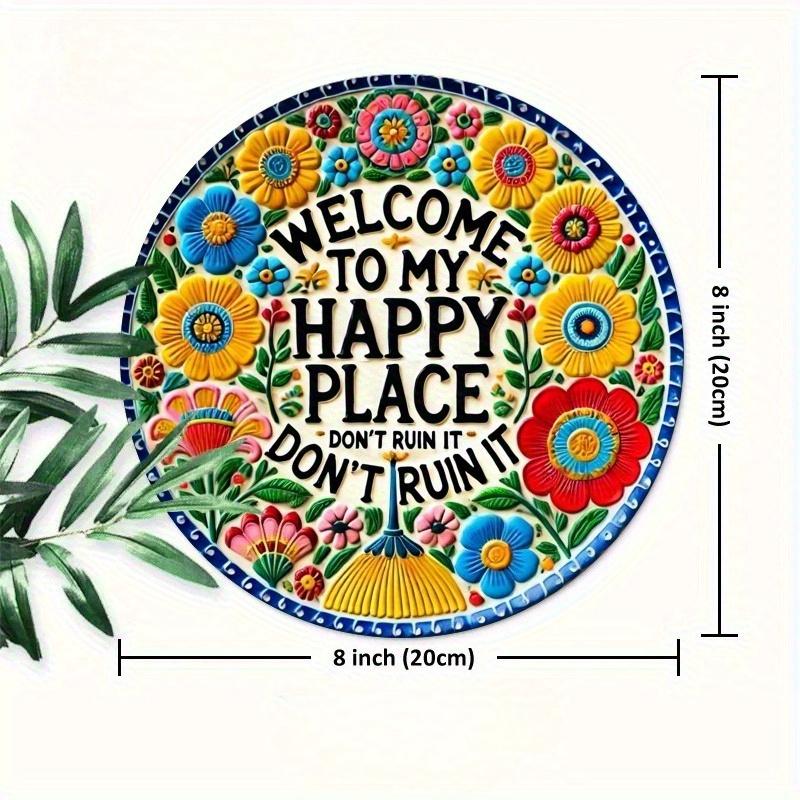 2d Flat 20*20cm Welcome To My Happy Space, Circular Wooden Signs, Durable, Easy To Hang Decorations, Suitable for Bedrooms, Kitchens, Restaurants 20*20cm
2d Flat 20*20cm Welcome To My Happy Space, Circular Wooden Signs, Durable, Easy To Hang Decorations, Suitable for Bedrooms, Kitchens, Restaurants 20*20cm