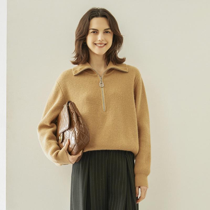 Cozy Women s Cashmere Sweater with Turn-Down Collar - Korean Style, Loose Fit for Casual Autumn/Winter Comfort One Size
Cozy Women s Cashmere Sweater with Turn-Down Collar - Korean Style, Loose Fit for Casual Autumn/Winter Comfort One Size
