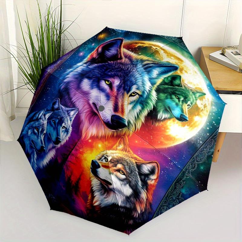 Wolf Pattern New Automatic Folding Umbrella, Portable Travel Umbrella for Men and Women, Halloween & Christmas Birthday Gift M (as the picture,Iron&8K)
Wolf Pattern New Automatic Folding Umbrella, Portable Travel Umbrella for Men and Women, Halloween & Christmas Birthday Gift M (as the picture,Iron&8K)