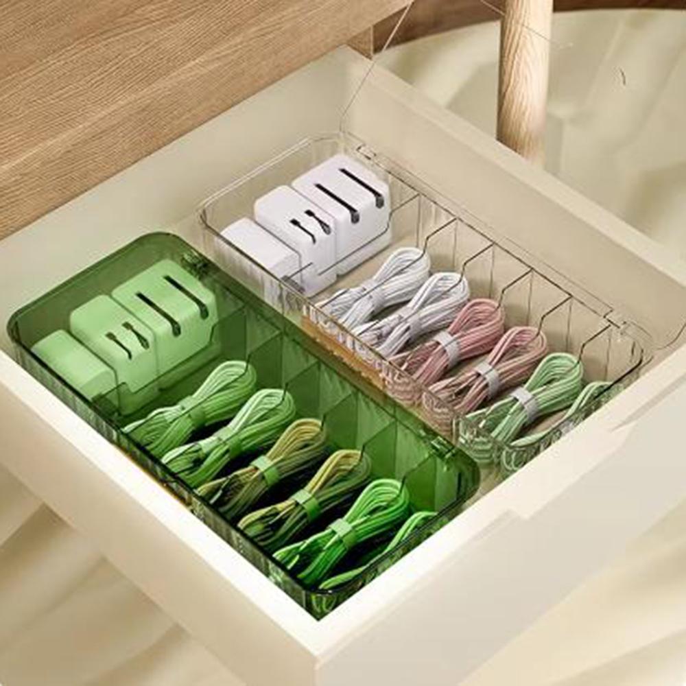 Cable Storage Box Transparent Plastic Data Line Storage Container for Desk Stationery Multifunctional headset Data charging line
Cable Storage Box Transparent Plastic Data Line Storage Container for Desk Stationery Multifunctional headset Data charging line
