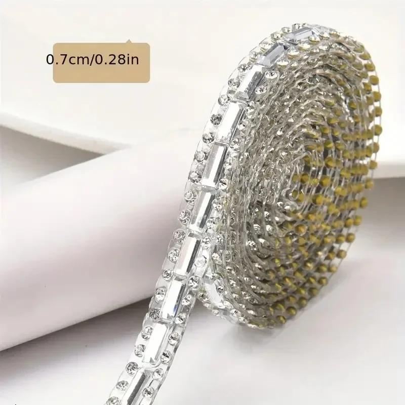 1Yard Glitter White Crystal Rhinestone Tape Trim Self-Adhesive Glass Appliques Diamond Sticker For Dress Shoe Adornment Ribbon 1mm
1Yard Glitter White Crystal Rhinestone Tape Trim Self-Adhesive Glass Appliques Diamond Sticker For Dress Shoe Adornment Ribbon 1mm