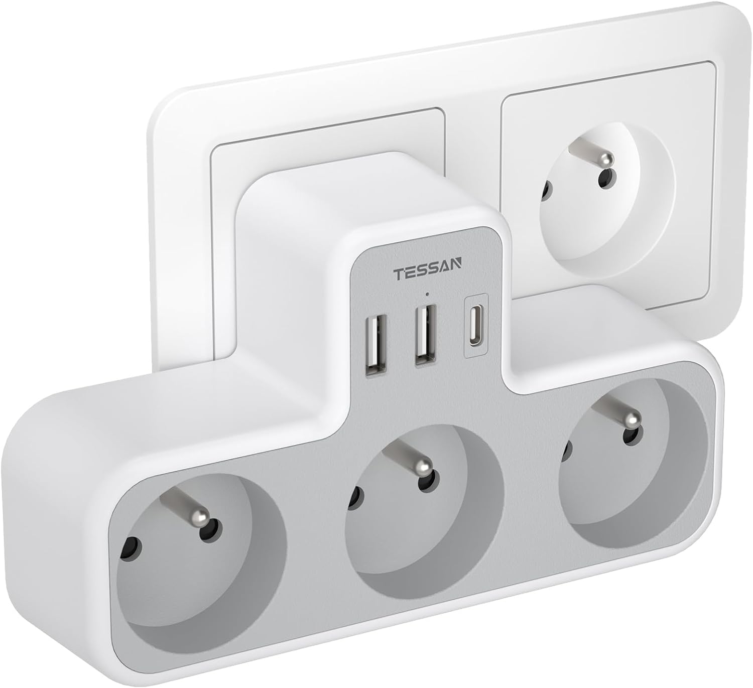 Удлинитель TESSAN FR-EU с 3 USB-разъемами (1 USB-C) & Адаптер питания с несколькими розетками и 3 французскими розетками с защитой от перегрузки
Удлинитель TESSAN FR-EU с 3 USB-разъемами (1 USB-C) & Адаптер питания с несколькими розетками и 3 французскими розетками с защитой от перегрузки
