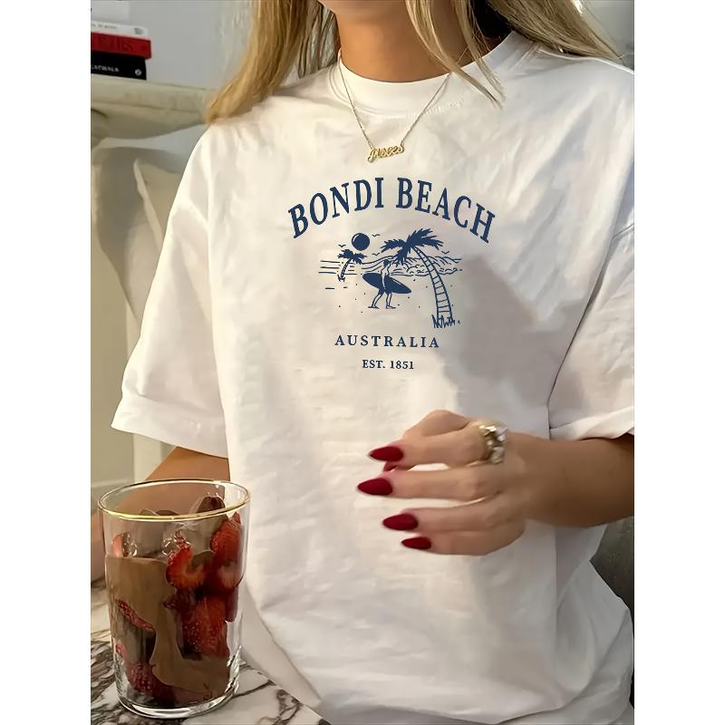 BONDI BEACH retro letter printed T-shirt loose short sleeve American casual Joker top XXL білий
BONDI BEACH retro letter printed T-shirt loose short sleeve American casual Joker top XXL білий