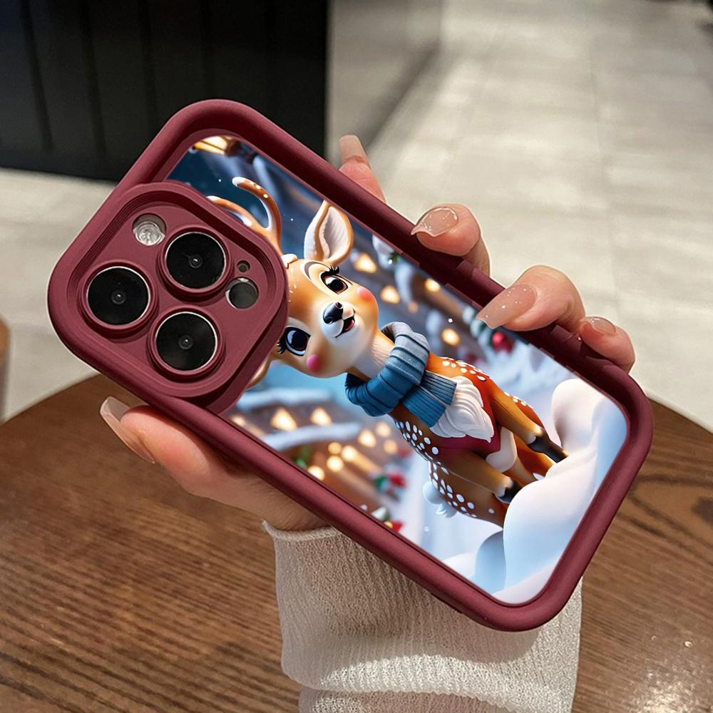 Мягкий чехол Sky Eye Ladder для Samsung A06 A15 A25 A35 A55 A54 S23 S24 FE Все модели Samsung Чехлы для телефонов Силиконовый чехол NY31 Счастливого Рождества Санта Клаус OPPO A38 4G(A18)