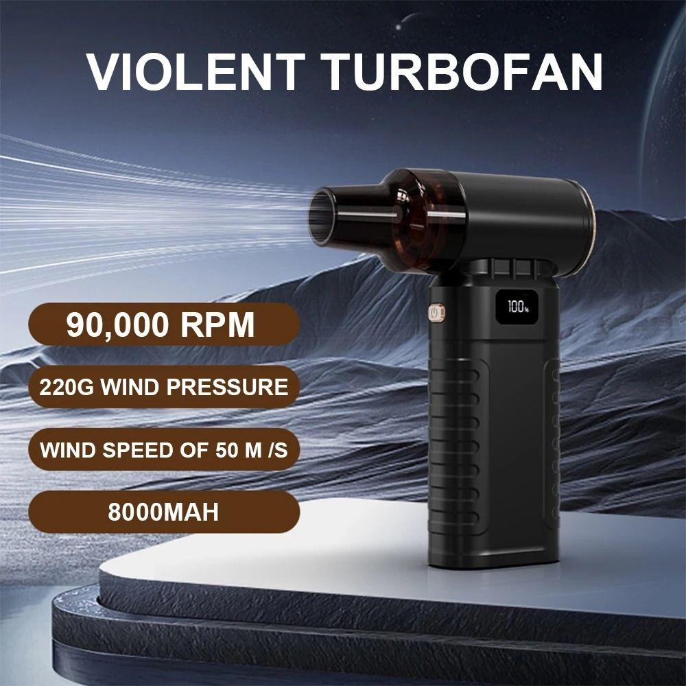 90000RPM Mini Air Blower LED Display Violent Turbo Fan Electric Air Duster Outdoor Camping чорний
90000RPM Mini Air Blower LED Display Violent Turbo Fan Electric Air Duster Outdoor Camping чорний