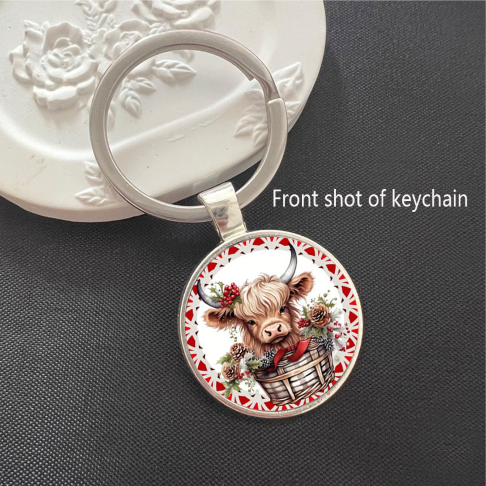 Round Alloy Keychain Pendant with Highland Cow Print Metal Key Ring for Bag Purse Backpack Car Keys Office Home Use Accessories One Size
Round Alloy Keychain Pendant with Highland Cow Print Metal Key Ring for Bag Purse Backpack Car Keys Office Home Use Accessories One Size