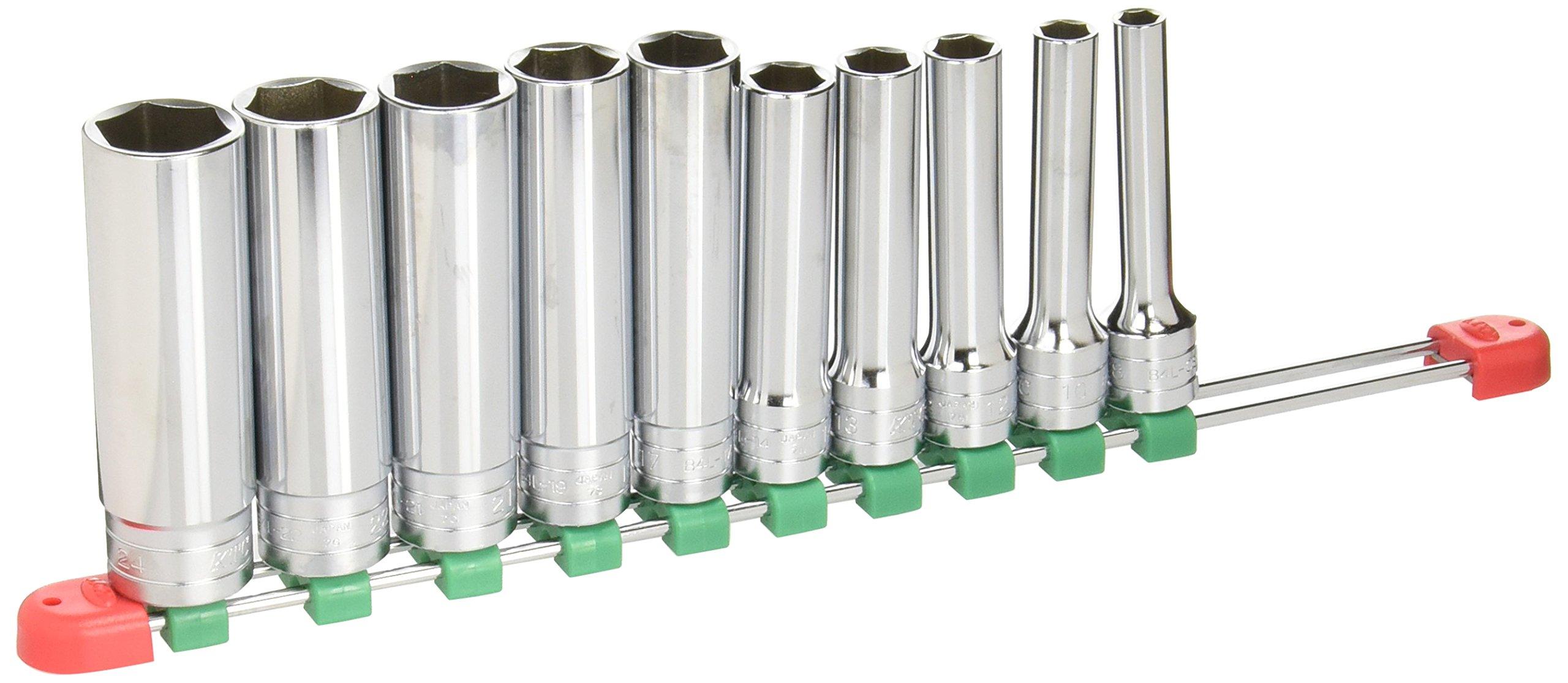 Kyoto Machinery Tools Набор глубоких торцевых головок из 10 штук TB4L10E (КТК) 12.7mm (1/2 дюйма)
Kyoto Machinery Tools Набор глубоких торцевых головок из 10 штук TB4L10E (КТК) 12.7mm (1/2 дюйма)