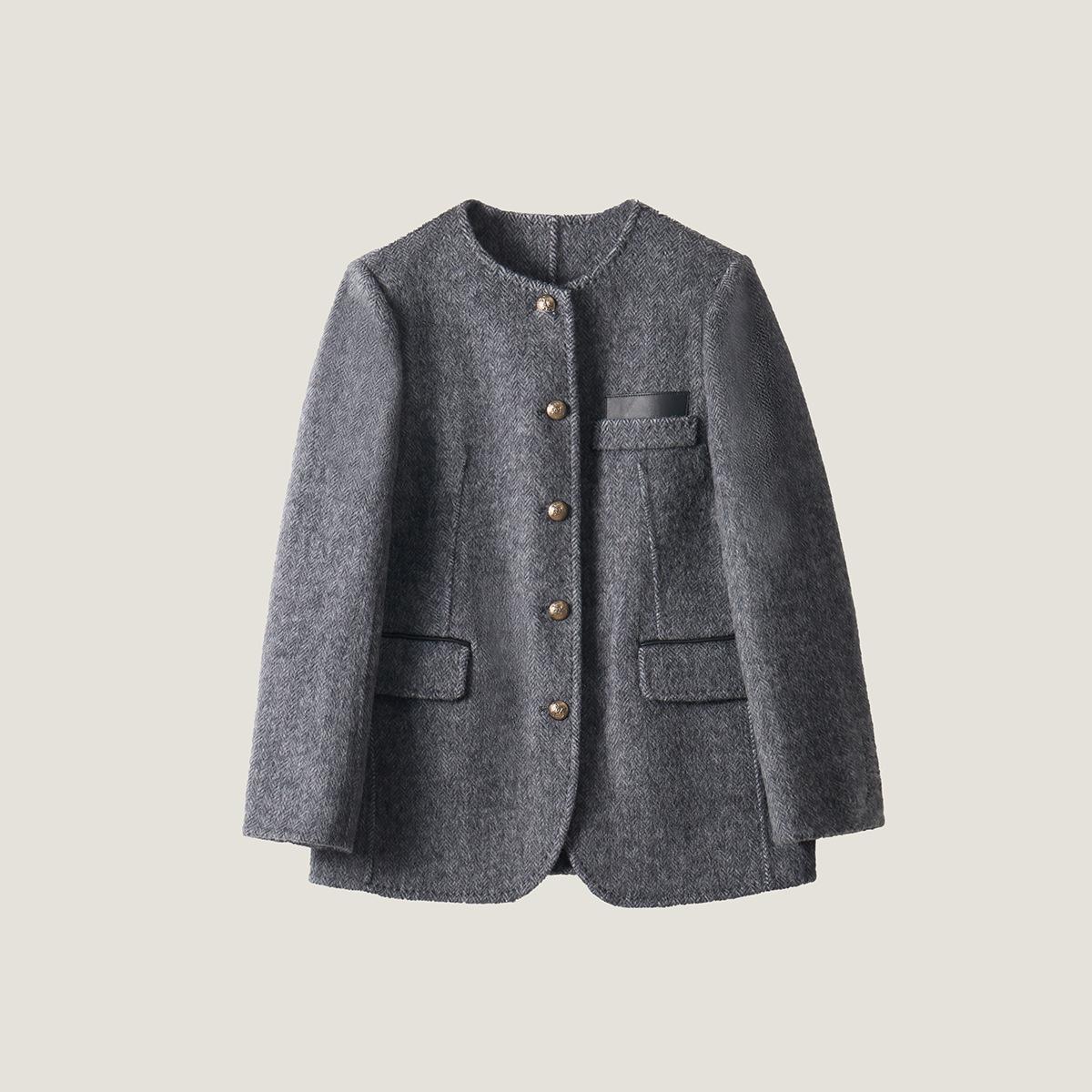Suit woolen short jacket women s spring temperament commuter coat high-end versatile woolen top neat S темно-сірий
Suit woolen short jacket women s spring temperament commuter coat high-end versatile woolen top neat S темно-сірий