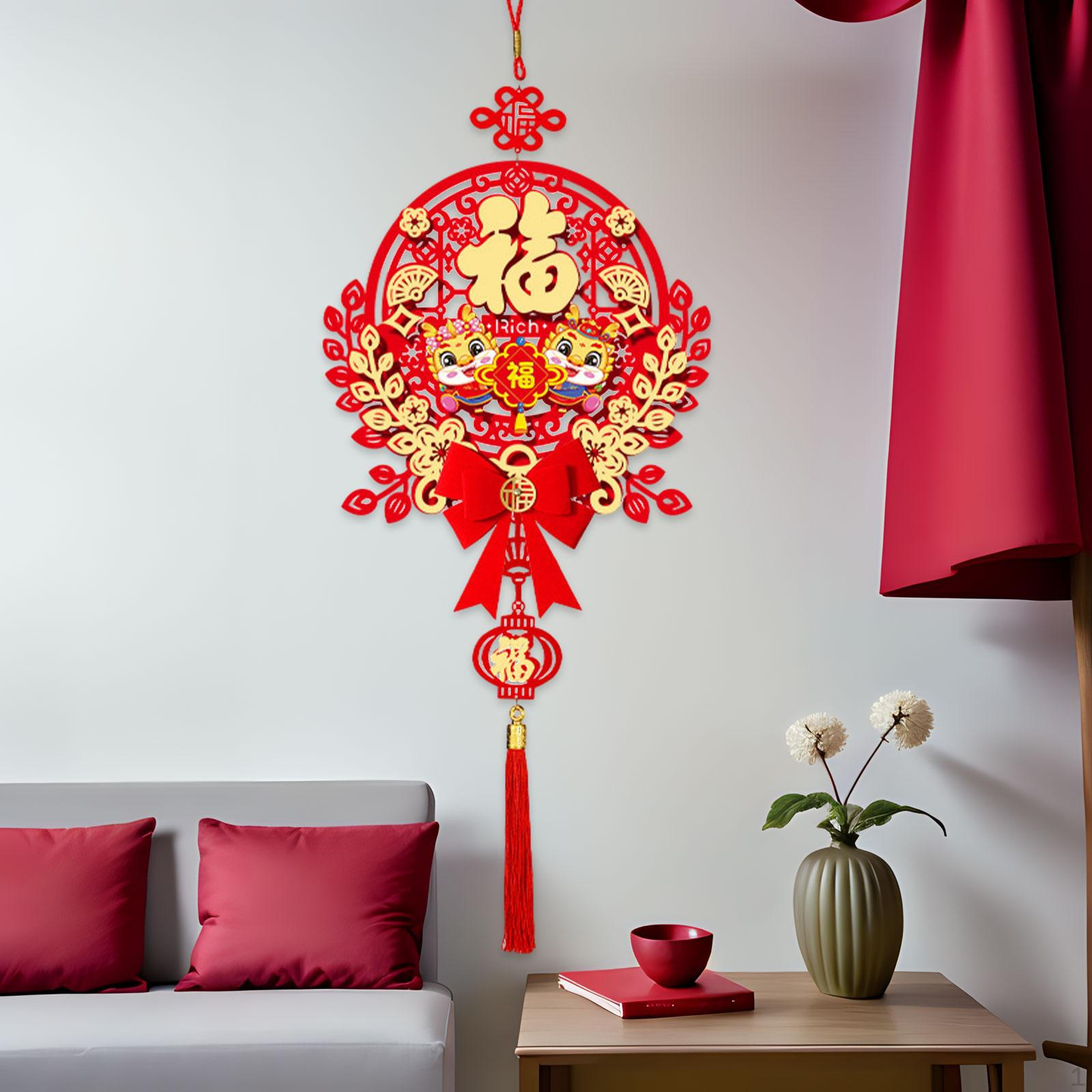 Декоративная подвесная кисточка в честь китайского года, красный персонаж Фу для празднования входа, Style B
Декоративная подвесная кисточка в честь китайского года, красный персонаж Фу для празднования входа, Style B