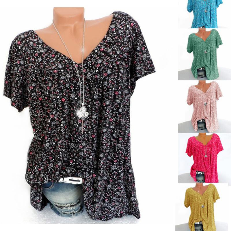 Женский пуловер, свободная футболка, блузка, летние женские топы с короткими рукавами и цветочным принтом
Женский пуловер, свободная футболка, блузка, летние женские топы с короткими рукавами и цветочным принтом
