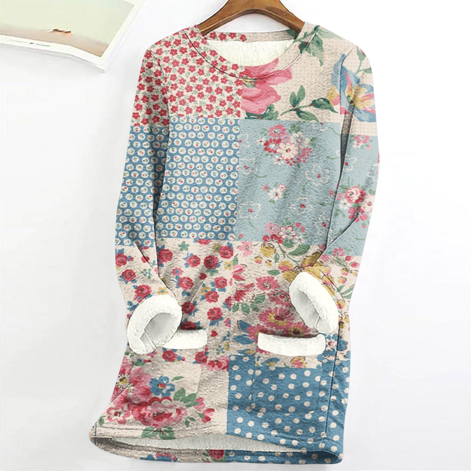 Женский топ с круглым вырезом и принтом из утолщенного плюша и кашемира, теплый длинный топ S
Женский топ с круглым вырезом и принтом из утолщенного плюша и кашемира, теплый длинный топ S