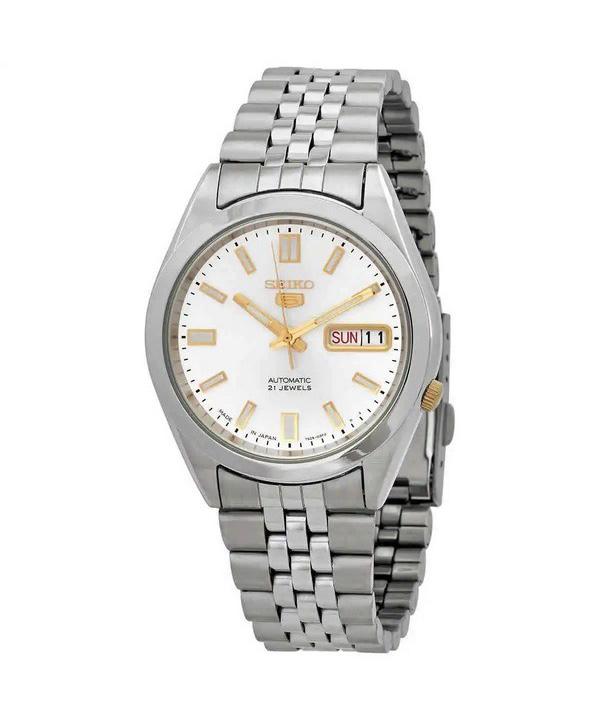 Seiko 5 Автоматические мужские часы из нержавеющей стали с серебряным циферблатом и 21 драгоценным камнем SNKG39J1
Seiko 5 Автоматические мужские часы из нержавеющей стали с серебряным циферблатом и 21 драгоценным камнем SNKG39J1