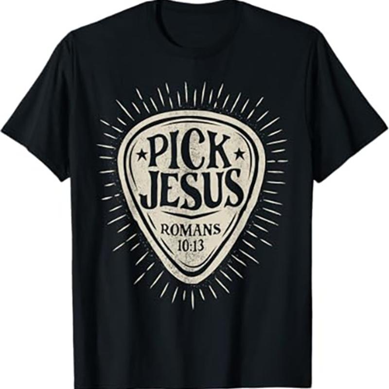 Pick Jesus Romans 10 13 T Shirt Faith Guitar Pick Tee 5XL різнокольоровий
Pick Jesus Romans 10 13 T Shirt Faith Guitar Pick Tee 5XL різнокольоровий