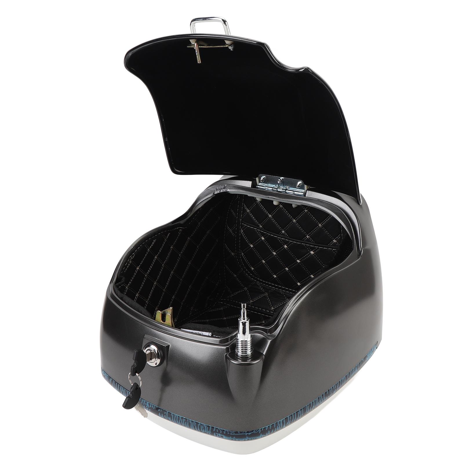 38L Motorcycle Top Case Fashionable Look Water Resistant Ample Space Top Box for Electric Bike Scooter
38L Motorcycle Top Case Fashionable Look Water Resistant Ample Space Top Box for Electric Bike Scooter
