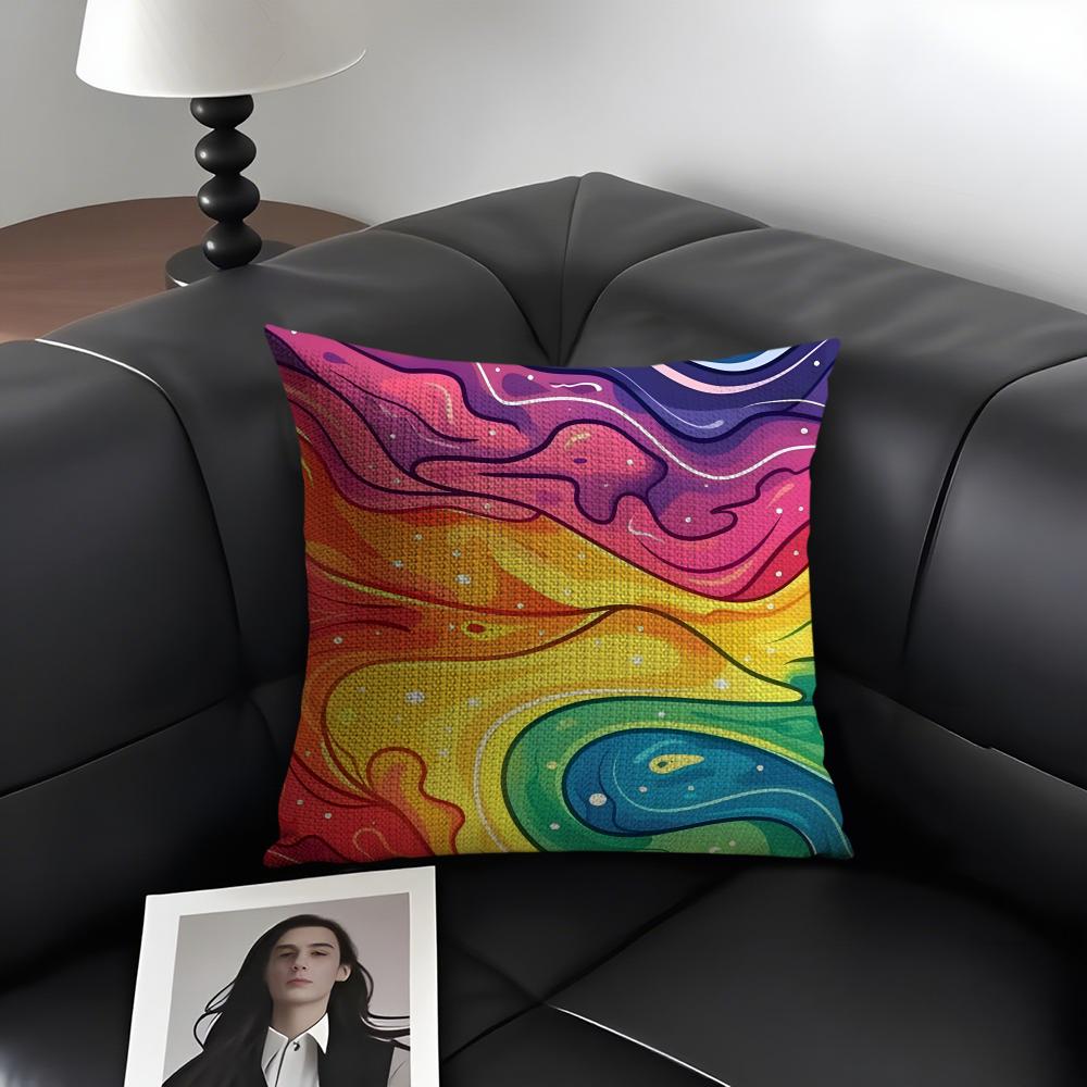 Rainbow Color Luxury Cushion Cover Natural Linen Organic Fabric DoubleSided Printing Sofa Home Decor Gift Pillow Case 30x30cm
Rainbow Color Luxury Cushion Cover Natural Linen Organic Fabric DoubleSided Printing Sofa Home Decor Gift Pillow Case 30x30cm