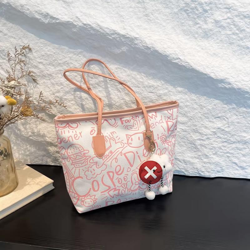 Graffiti Canvas Bag Women s Handbags 2026 New Casual Shoulder Bag Versatile Large-capacity Student Class Commute Tote Bag Without pendant рожевий
Graffiti Canvas Bag Women s Handbags 2026 New Casual Shoulder Bag Versatile Large-capacity Student Class Commute Tote Bag Without pendant рожевий