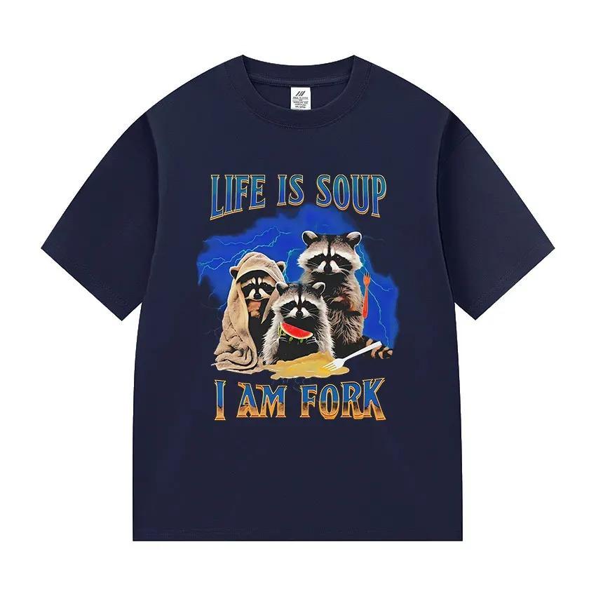 Funny Raccoon Meme Graphic TShirt Life Is Like Soup Im A Fork Unisex Casual Oversized HighQuality 100 Cotton Tshirts 4XL
Funny Raccoon Meme Graphic TShirt Life Is Like Soup Im A Fork Unisex Casual Oversized HighQuality 100 Cotton Tshirts 4XL