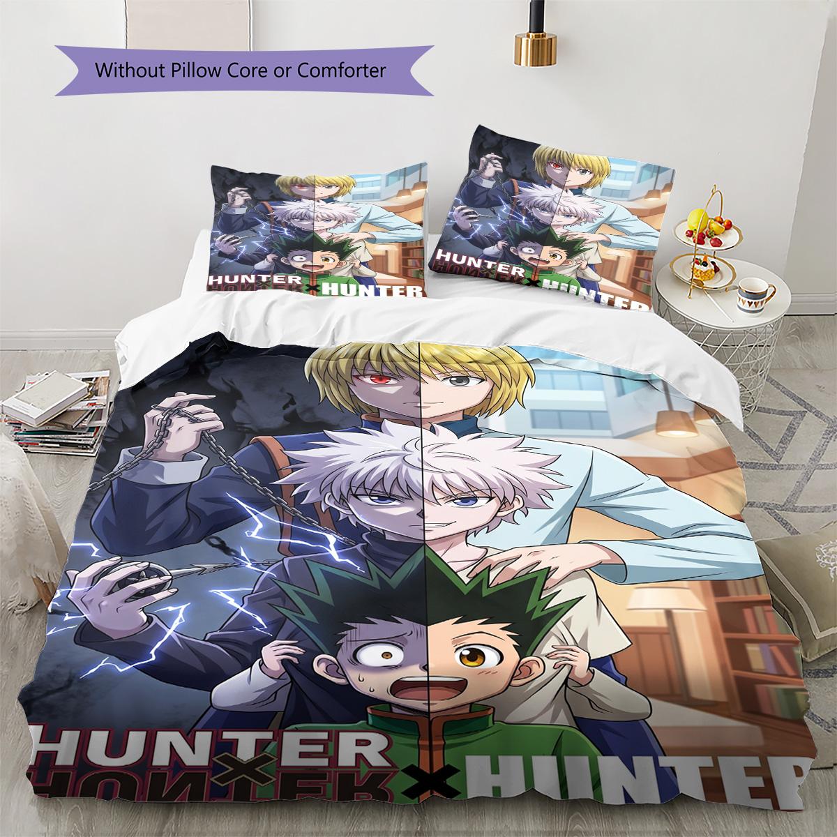 Hunter x Hunter Patterned Bedding Pillowcase & Duvet Cover Set for Home Decor Birthday Gift (1 * duvet cover + 2 * pillowcase, without core) 135x200cm
Hunter x Hunter Patterned Bedding Pillowcase & Duvet Cover Set for Home Decor Birthday Gift (1 * duvet cover + 2 * pillowcase, without core) 135x200cm