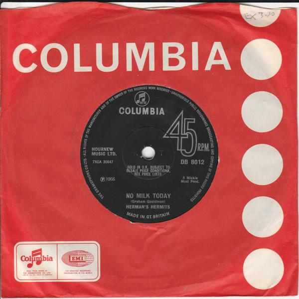 7-дюймовая пластинка HERMANS HERMITS No Milk Today DB8012 Columbia 1966 UK Rock Б/у
7-дюймовая пластинка HERMANS HERMITS No Milk Today DB8012 Columbia 1966 UK Rock Б/у