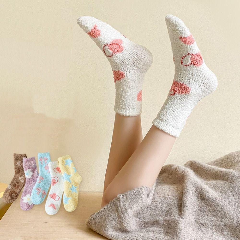 5Pairs Plush Slipper Tube Socks Star Women Mid-calf Socks Fashion Coral Fleece Socks Indoor 5Pairs
5Pairs Plush Slipper Tube Socks Star Women Mid-calf Socks Fashion Coral Fleece Socks Indoor 5Pairs
