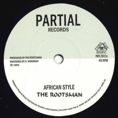 7inch Record ROOTSMAN - African Style PRTL7072 Partial Records 1995 UK Reggae, Ska & Dub
7inch Record ROOTSMAN - African Style PRTL7072 Partial Records 1995 UK Reggae, Ska & Dub
