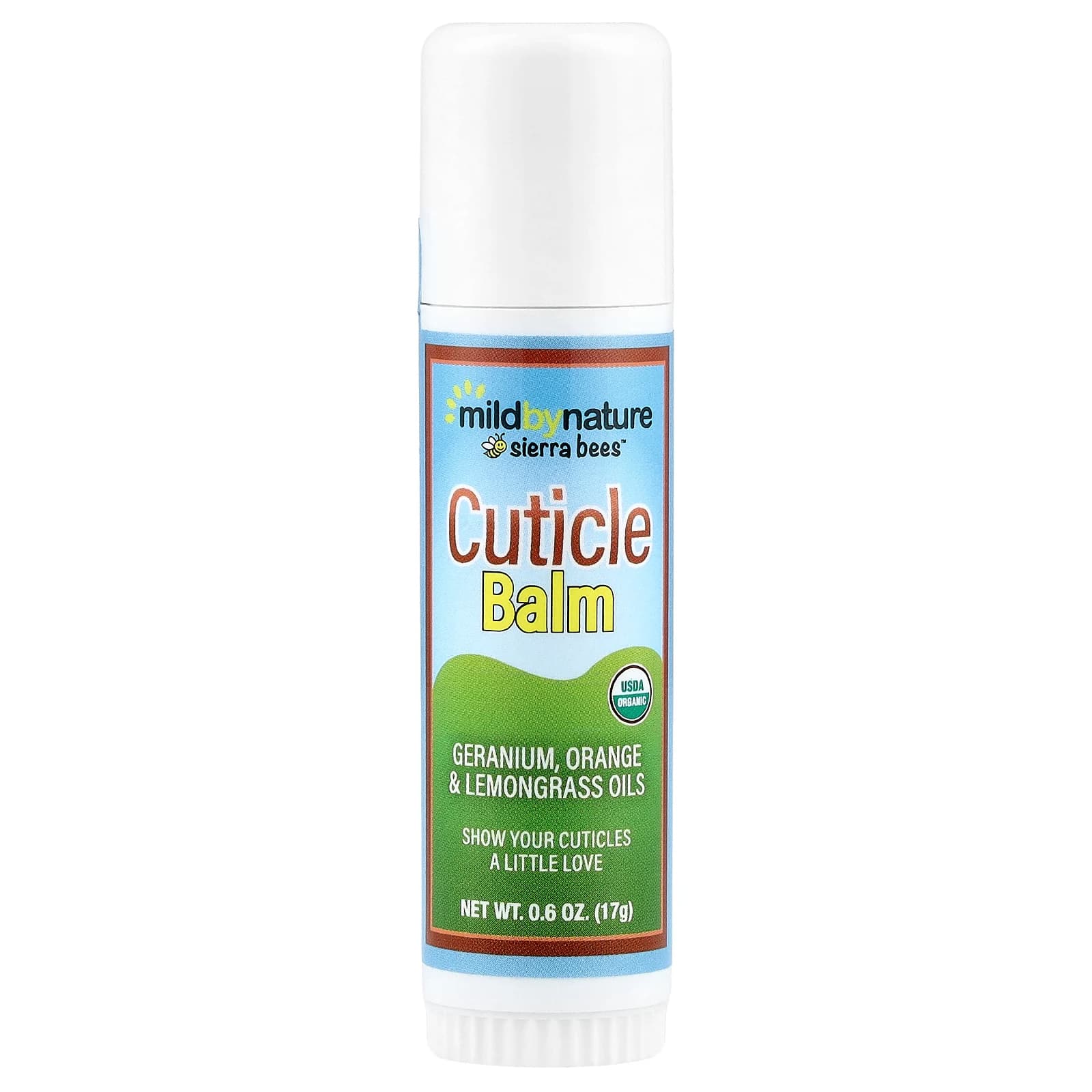 Mild By Nature, Sierra Bees™, Бальзам-стик для ухода за кутикулой, Герань, Апельсин и Лемонграсс, 0,6 унции (17 г)
Mild By Nature, Sierra Bees™, Бальзам-стик для ухода за кутикулой, Герань, Апельсин и Лемонграсс, 0,6 унции (17 г)
