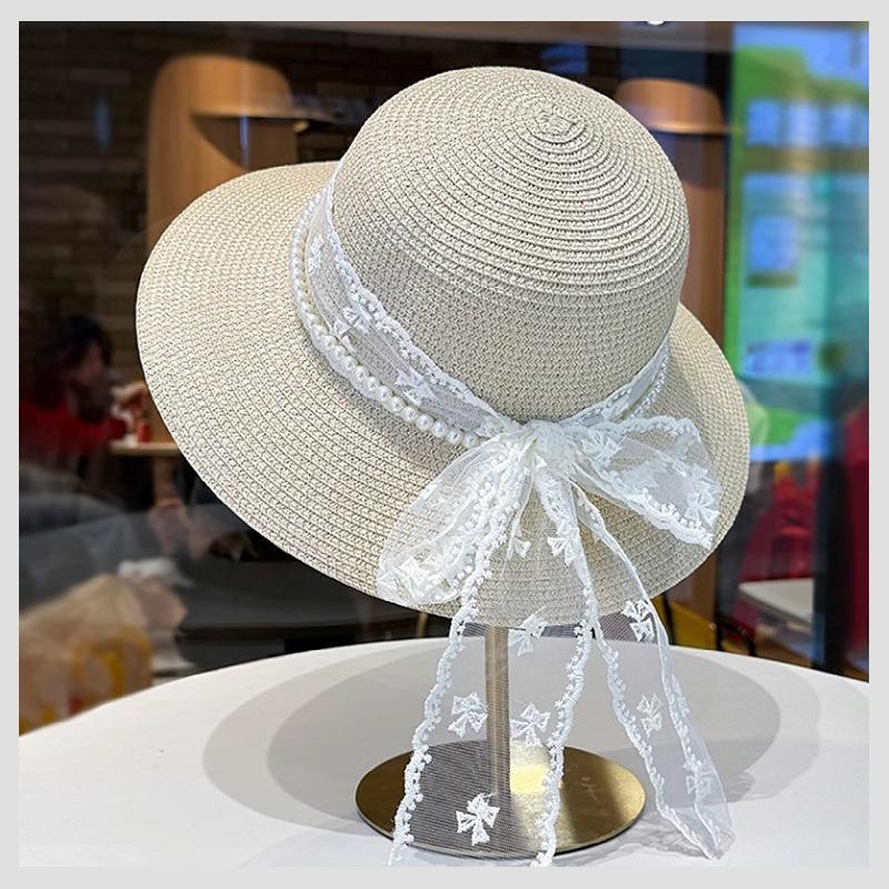 New Summer Wide Brim Straw Hat for Women - Lace Pearl Bowknot Decor, Raffia Sun Hat UV Protection Beach Vacation Cap 54-58cm бежевий
New Summer Wide Brim Straw Hat for Women - Lace Pearl Bowknot Decor, Raffia Sun Hat UV Protection Beach Vacation Cap 54-58cm бежевий