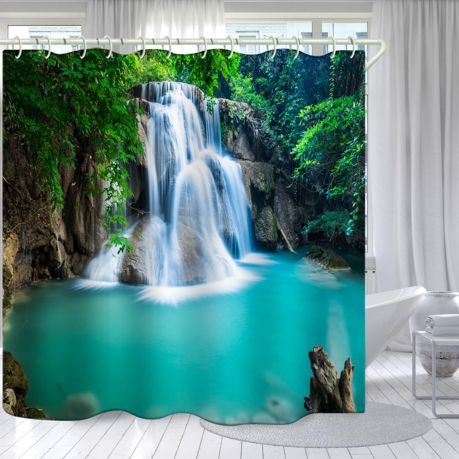 Bathroom Uses Waterfall 3D Shower Curtain, Deluxe Bathtub Waterproof Shower Curtains, Bright Fabric Shower Curtains, Including 1 140x180cm
Bathroom Uses Waterfall 3D Shower Curtain, Deluxe Bathtub Waterproof Shower Curtains, Bright Fabric Shower Curtains, Including 1 140x180cm