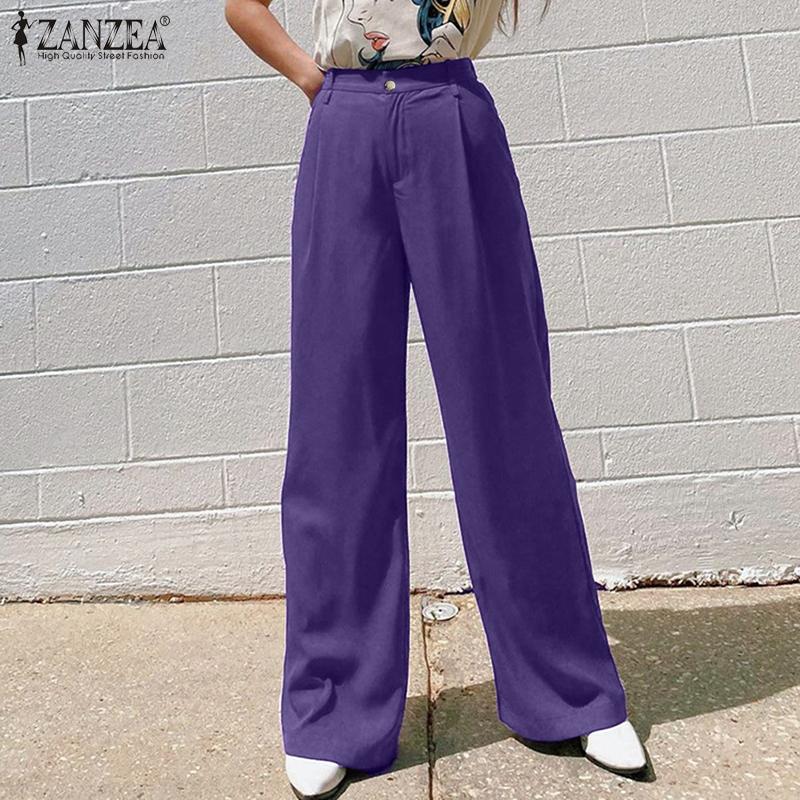 ZANZEA прямые брюки женские повседневные брюки на молнии больших размеров
ZANZEA прямые брюки женские повседневные брюки на молнии больших размеров