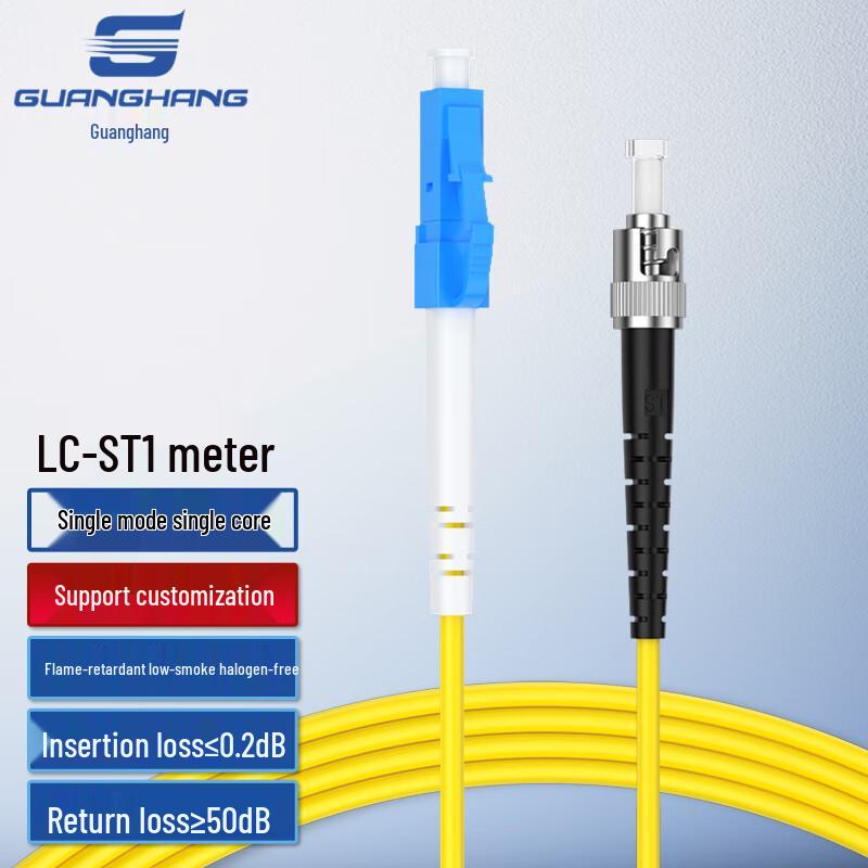 Guanghang Telecom-Grade Single-Mode Fiber Optic Patch Cord 1m
Guanghang Telecom-Grade Single-Mode Fiber Optic Patch Cord 1m