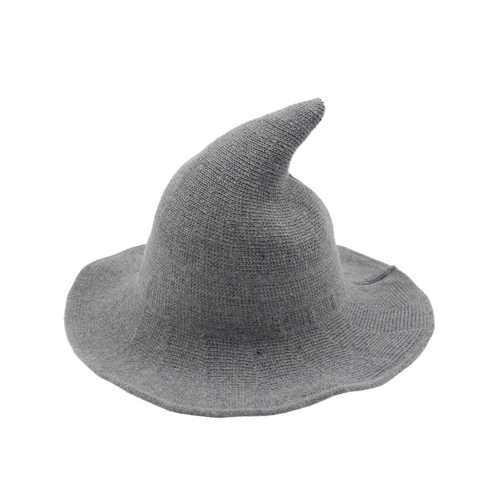 Women Witch Hat Foldable Costume Sharp Large Crochet Warm Winter Cap світло-сірий колір
Women Witch Hat Foldable Costume Sharp Large Crochet Warm Winter Cap світло-сірий колір