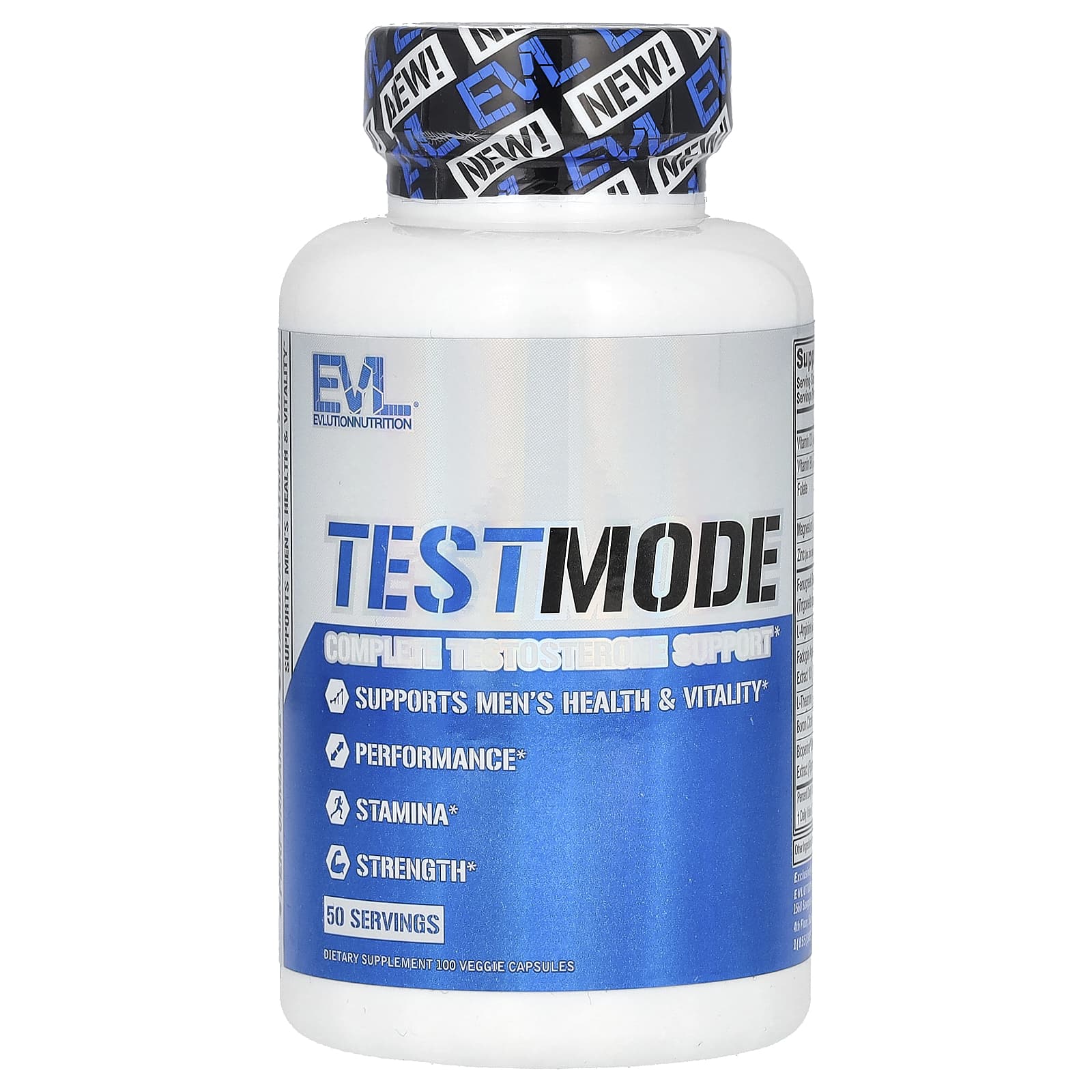 EVLution Nutrition, TestMode, Testosterone Boost, 100 овочевих капсул
EVLution Nutrition, TestMode, Testosterone Boost, 100 овочевих капсул