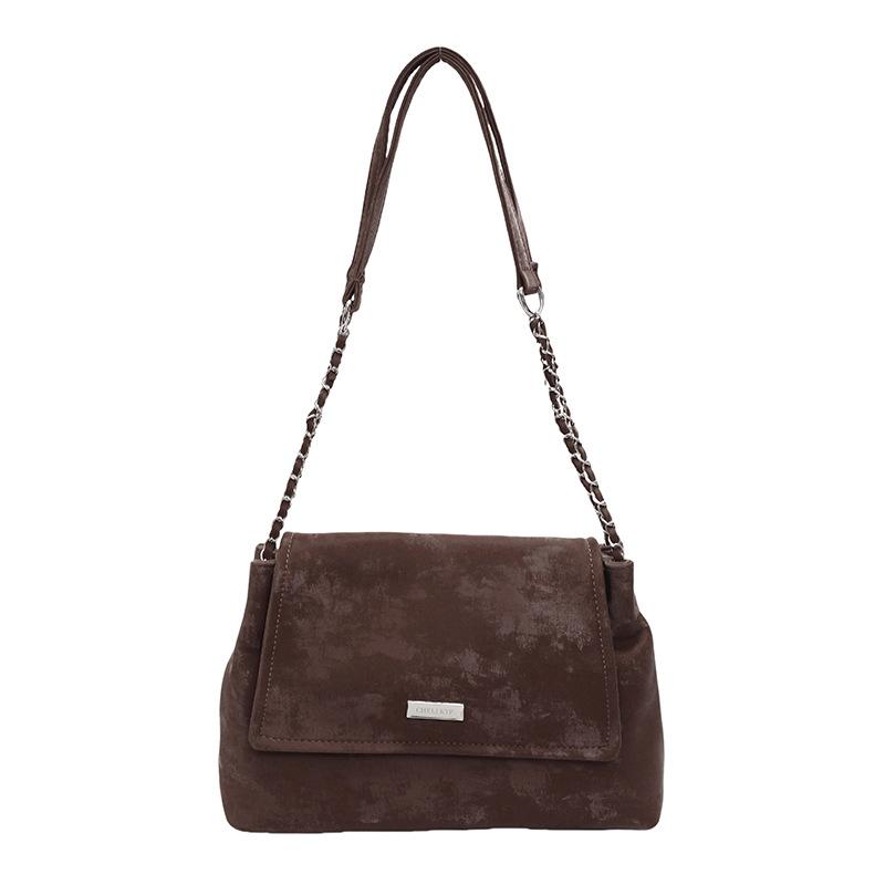 High-quality high-value casual soft waxy texture tote bag niche commuting versatile chain shoulder bag women темно-коричневого кольору
High-quality high-value casual soft waxy texture tote bag niche commuting versatile chain shoulder bag women темно-коричневого кольору