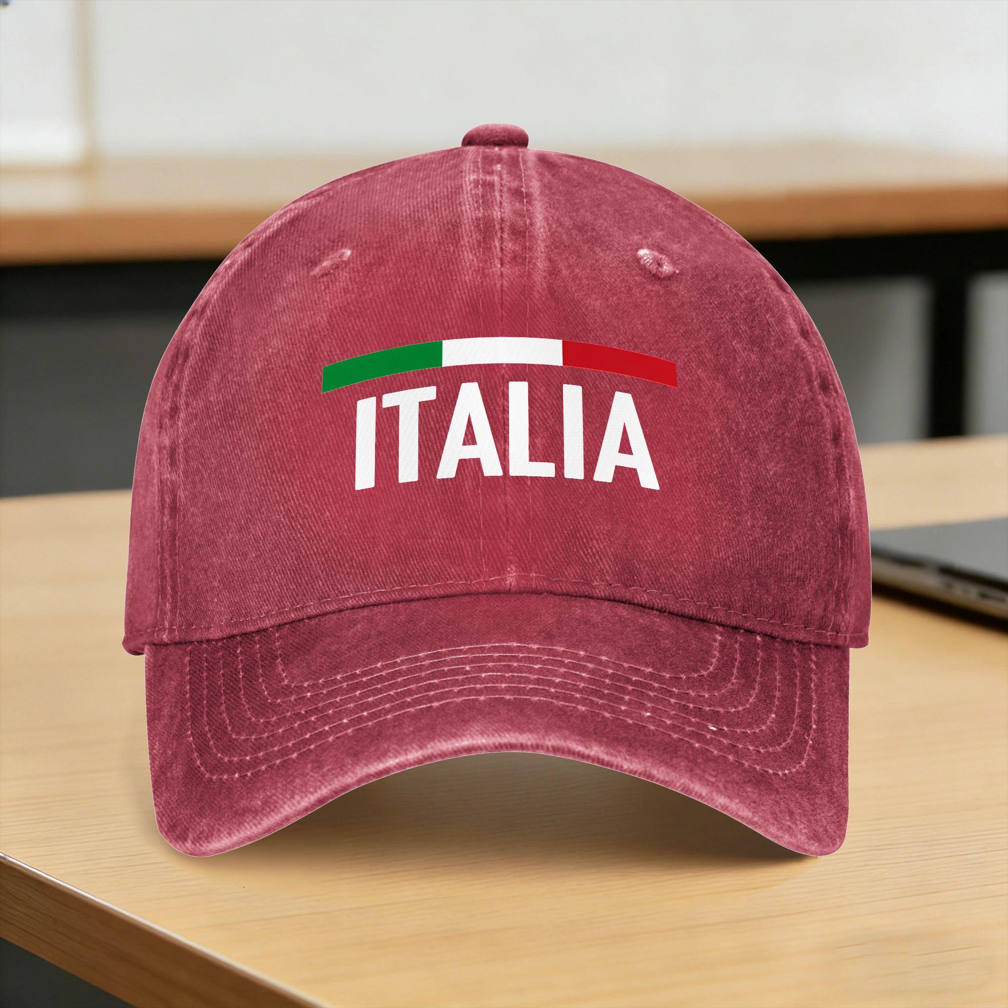 Italia Italian Flag Vintage Washed Baseball Cap Casual Sun Trucker Hat Spring Unisex Adult Hunting Camping Baseball Caps One Size
Italia Italian Flag Vintage Washed Baseball Cap Casual Sun Trucker Hat Spring Unisex Adult Hunting Camping Baseball Caps One Size