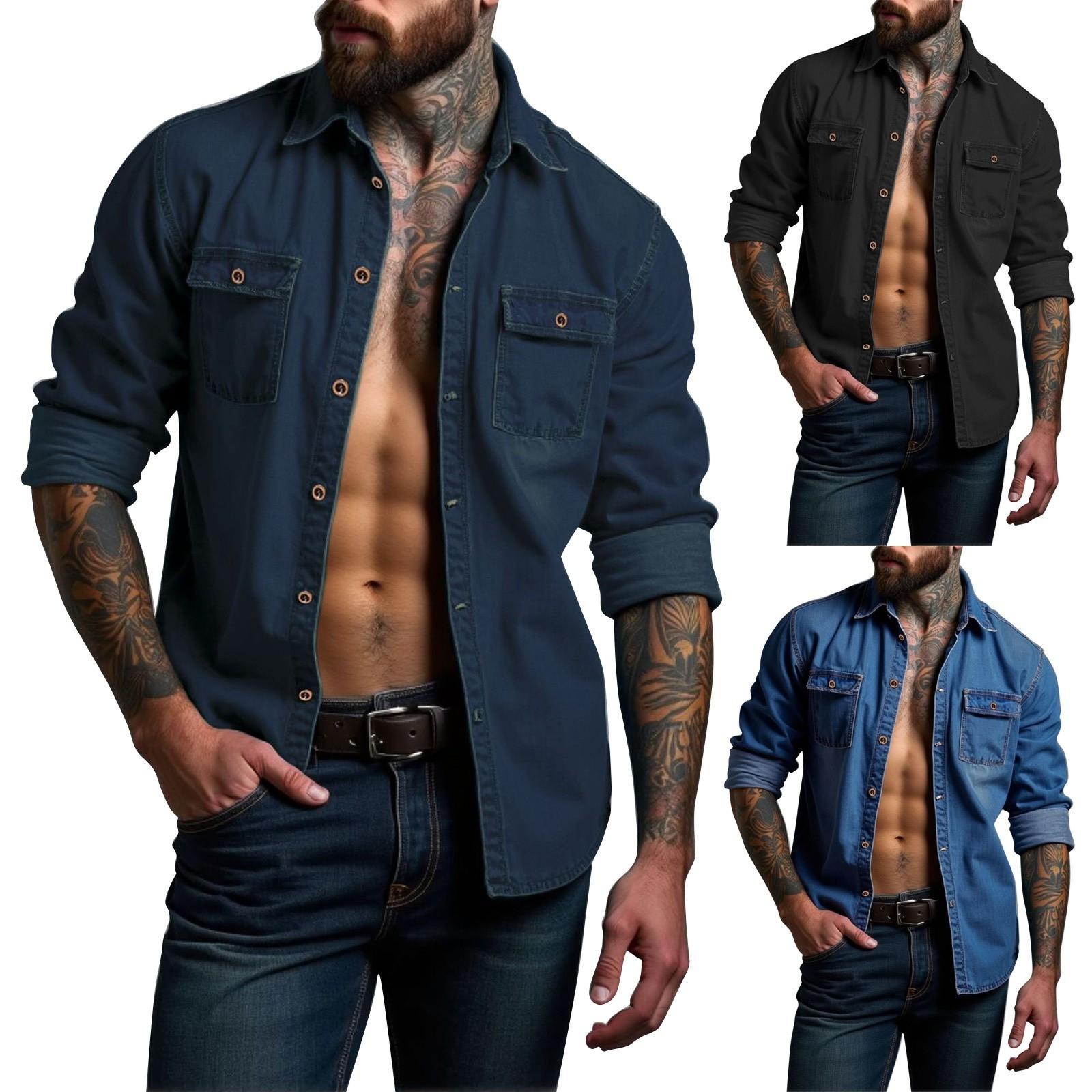 Men s Summer Solid Color Lapel Long Sleeved Shirt Men s Casual Fashion Long Sleeved Shirt M синій
Men s Summer Solid Color Lapel Long Sleeved Shirt Men s Casual Fashion Long Sleeved Shirt M синій