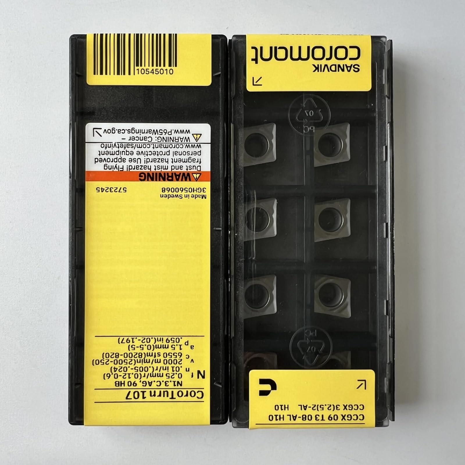 Original Sandvik / CCGX09T308-AL H10 / CNC lathe carbide blade 10 Pcs
Original Sandvik / CCGX09T308-AL H10 / CNC lathe carbide blade 10 Pcs