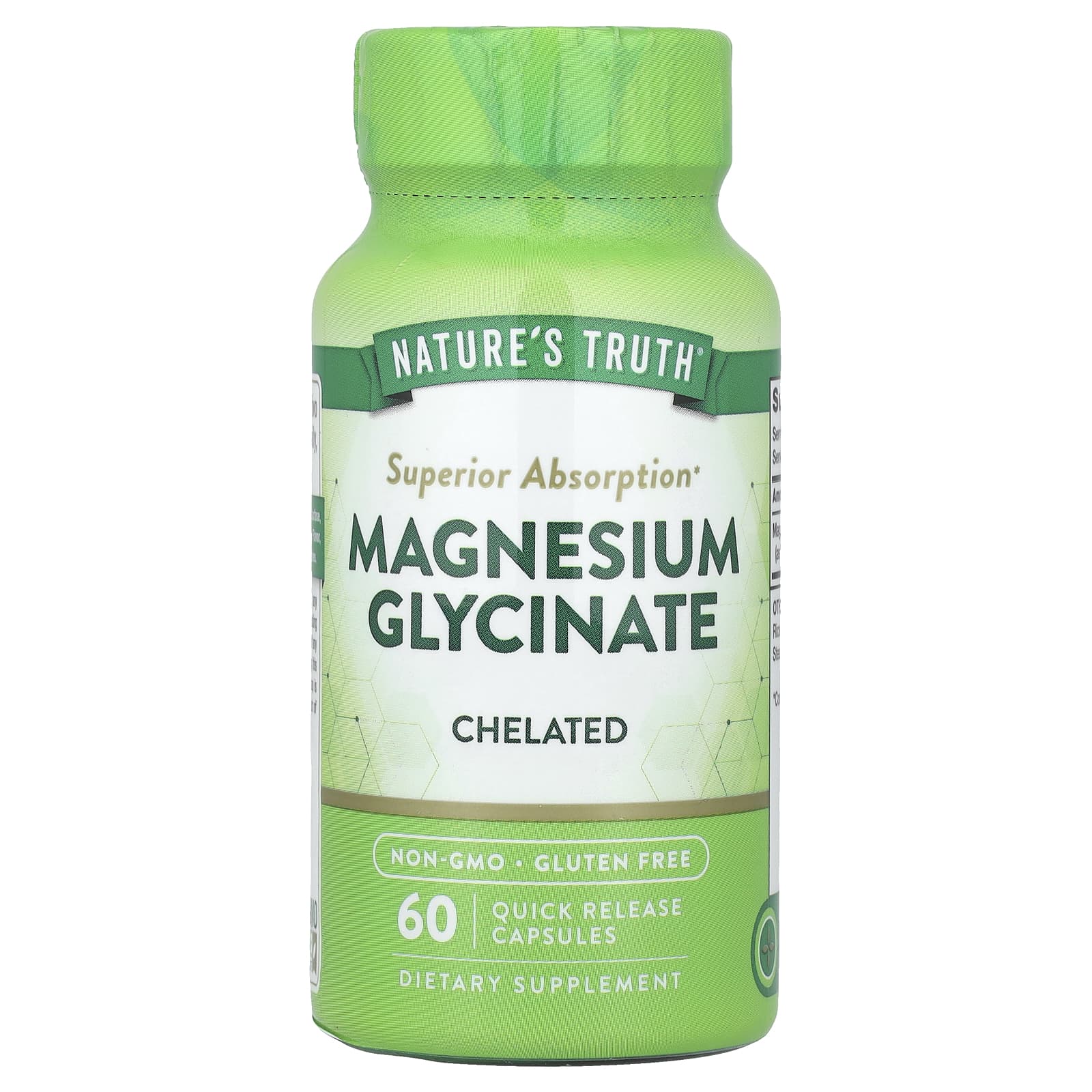 Nature S Truth, Magnesium Glycine, Chelated, 200Mg, 60 Rapid Release Capsules (100Mg per Capsule)
Nature S Truth, Magnesium Glycine, Chelated, 200Mg, 60 Rapid Release Capsules (100Mg per Capsule)