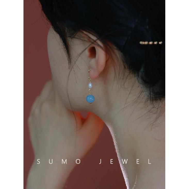 DJ Jewelry Cherry Blossom Freshwater Pearl Women s Earrings, Sweet Summer Style, Crystal Drop Earrings, High-End Gift Sea Blue Ear-hook style
DJ Jewelry Cherry Blossom Freshwater Pearl Women s Earrings, Sweet Summer Style, Crystal Drop Earrings, High-End Gift Sea Blue Ear-hook style