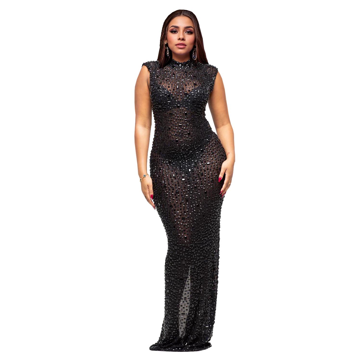 Women s Fashion Rhinestone Jumpsuit & Hip-Hugging Slim Dress Small чёрный
Women s Fashion Rhinestone Jumpsuit & Hip-Hugging Slim Dress Small чёрный