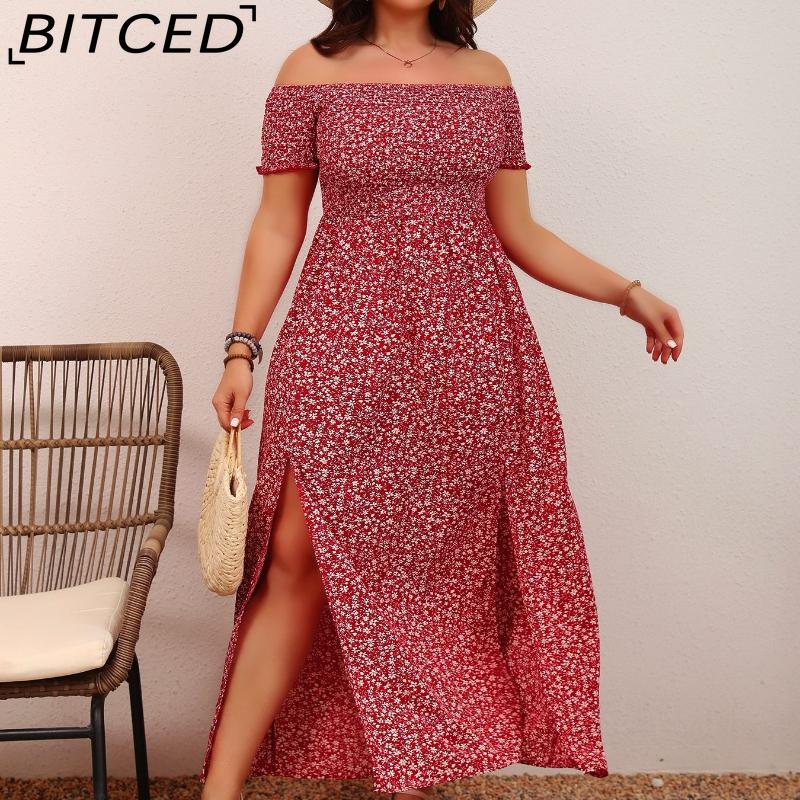 BITCED Women s Plus Size Casual Printed Off-Shoulder Strapless Split Dress Long Floral Print Dress XXXXL
BITCED Women s Plus Size Casual Printed Off-Shoulder Strapless Split Dress Long Floral Print Dress XXXXL