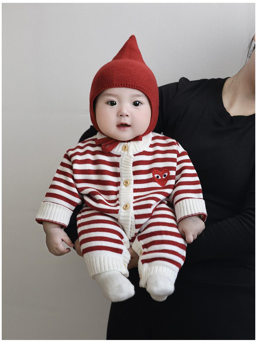 Korean Heart Stripe Family Outfit: Autumn Sweater, Baby Romper, Knit Cardigan Romper 90
Korean Heart Stripe Family Outfit: Autumn Sweater, Baby Romper, Knit Cardigan Romper 90