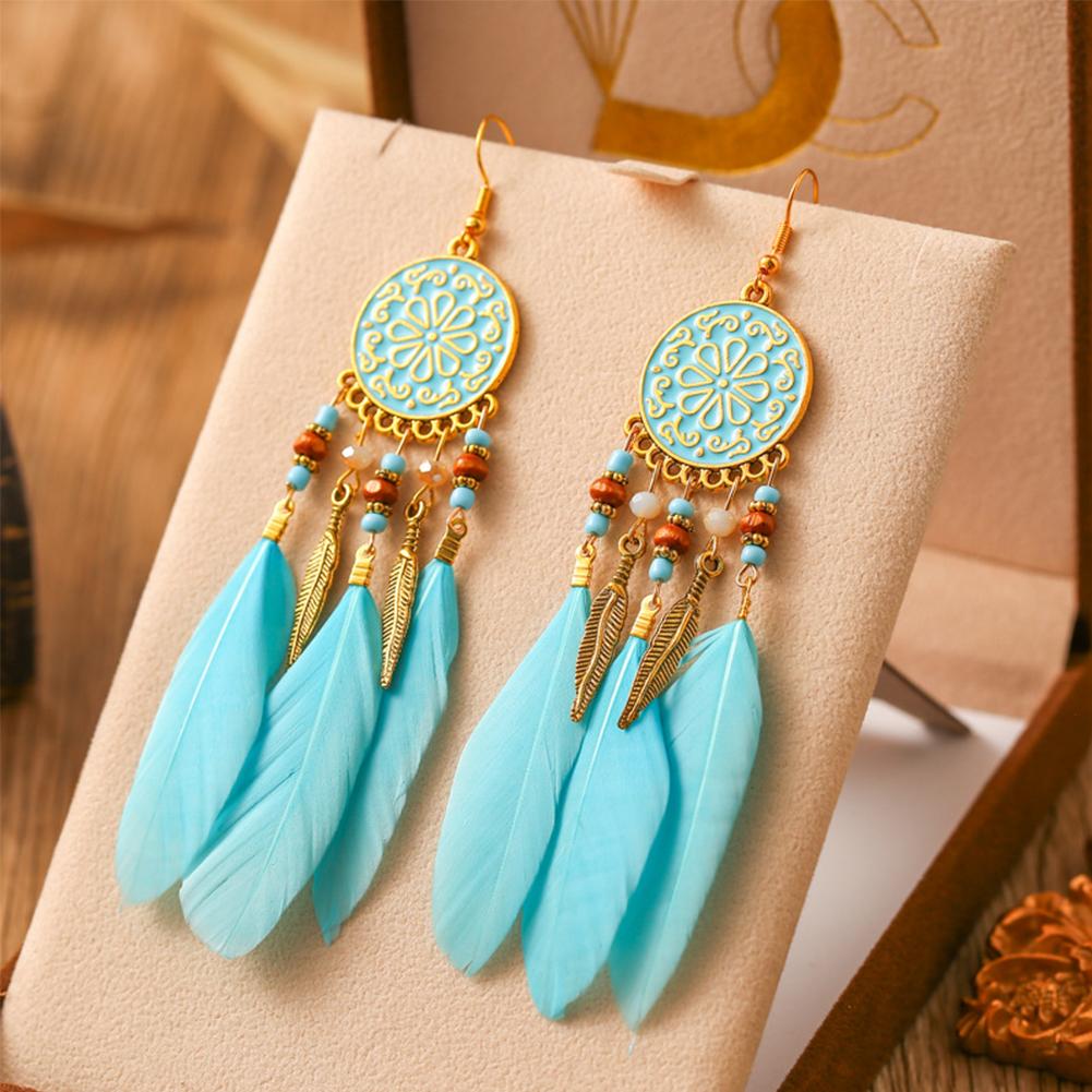 Серьги в стиле ретро-богем, длинные серьги-подвески с кисточками в виде перьев для женщин, серьги-подвески ручной работы в стиле бохо, ювелирные изделия, свадебные подарки озеро синий
Серьги в стиле ретро-богем, длинные серьги-подвески с кисточками в виде перьев для женщин, серьги-подвески ручной работы в стиле бохо, ювелирные изделия, свадебные подарки озеро синий