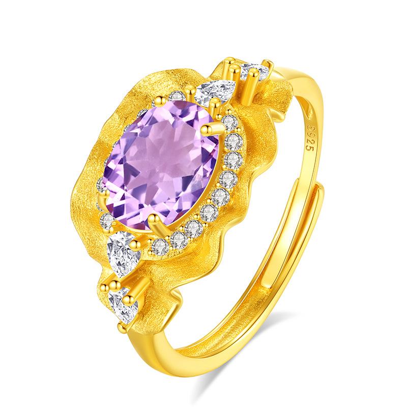 Natural amethyst citrine ring women s S925 silver inlaid fashion personality live design colorful treasure
Natural amethyst citrine ring women s S925 silver inlaid fashion personality live design colorful treasure