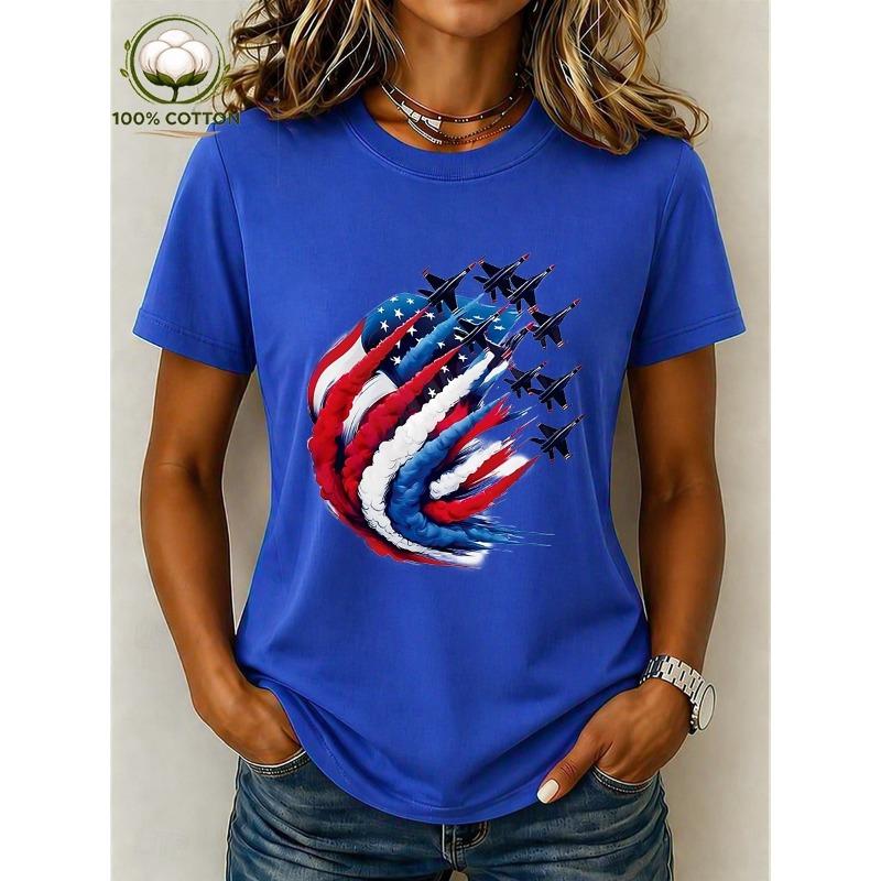Women s T Shirt Print Graphic American Flag Vintage Stylish Casual Short Sleeve Crew Neck Regular Tops S
Women s T Shirt Print Graphic American Flag Vintage Stylish Casual Short Sleeve Crew Neck Regular Tops S