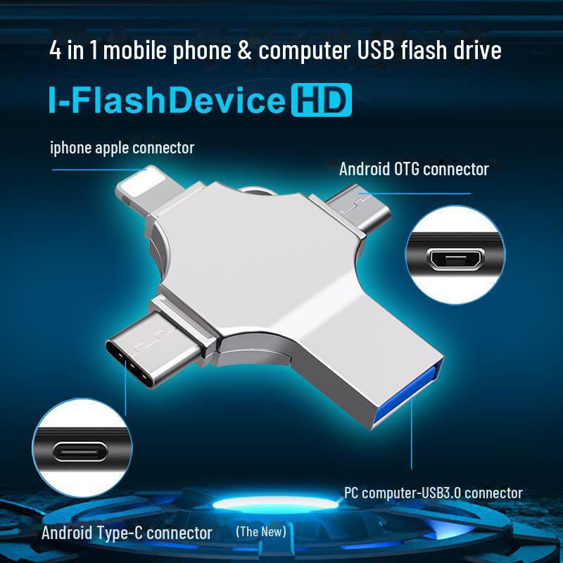 Многофункциональный USB-C флэш-накопитель и OTG-расширение памяти (128 ГБ/256 ГБ/512 ГБ) 32GB серебряный
Многофункциональный USB-C флэш-накопитель и OTG-расширение памяти (128 ГБ/256 ГБ/512 ГБ) 32GB серебряный